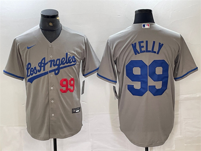 Men's Los Angeles Dodgers #99 Joe Kelly Grey Limited Stitched Baseball Jersey Men's Los Angeles Dodgers #99 Joe Kelly Grey Limited Stitched Baseball Jersey