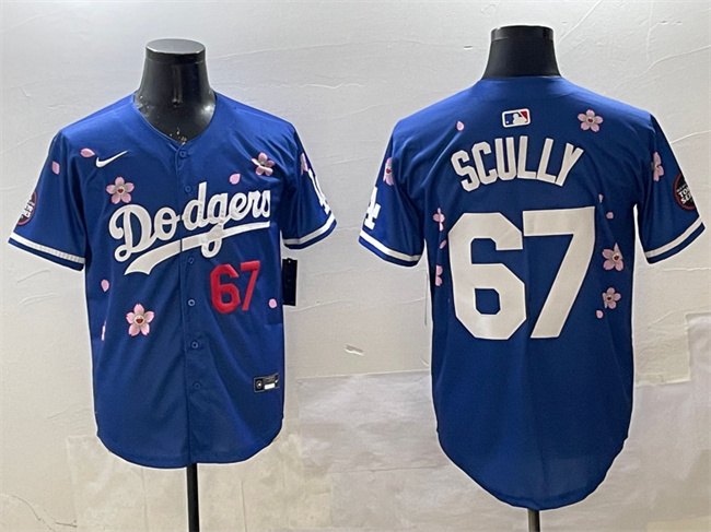 Men's Los Angeles Dodgers #67 Vin Scully Royal 2025 Tokyo Series Limited Stitched Baseball Jersey Men's Los Angeles Dodgers #67 Vin Scully Royal 2025 Tokyo Series Limited Stitched Baseball Jersey