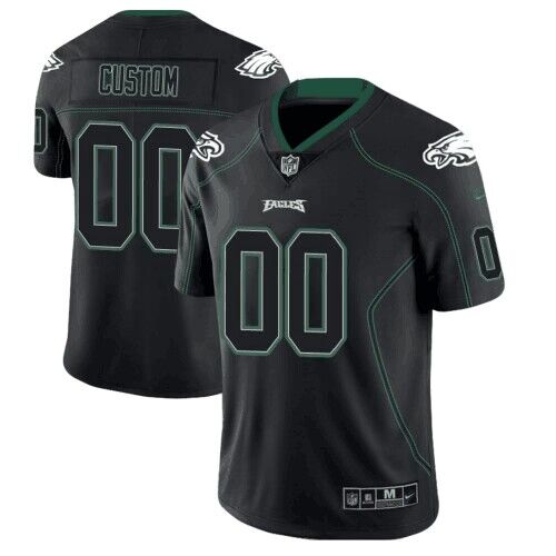 Men's Philadelphia Eagles ACTIVE PLAYER Custom Lights Out Black Color Rush Limited Stitched Jersey Men's Philadelphia Eagles ACTIVE PLAYER Custom Lights Out Black Color Rush Limited Stitched Jersey