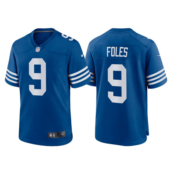 Men's Indianapolis Colts #9 Nick Foles Royal Stitched Game Jersey Men's Indianapolis Colts #9 Nick Foles Royal Stitched Game Jersey