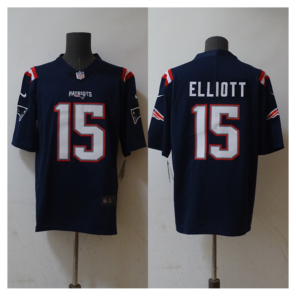 Men's New England Patriots #15 Ezekiel Elliott Navy Vapor Untouchable Stitched Football Jersey Men's New England Patriots #15 Ezekiel Elliott Navy Vapor Untouchable Stitched Football Jersey