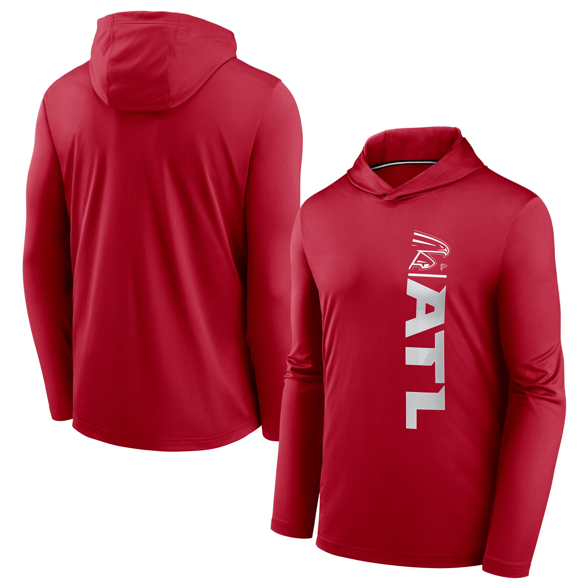 Men's Atlanta Falcons Red Fan Gear Team Stack Hoodie Performance Long Sleeve T-Shirt Men's Atlanta Falcons Red Fan Gear Team Stack Hoodie Performance Long Sleeve T-Shirt