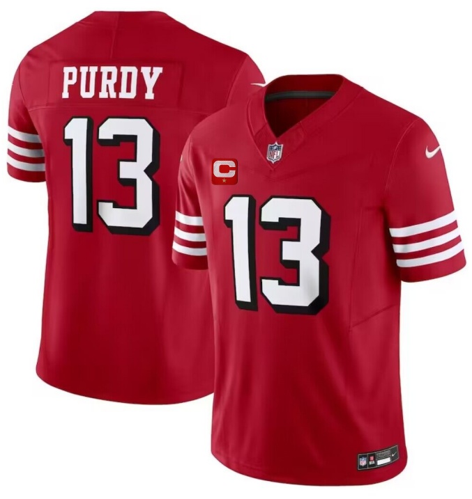 Men's San Francisco 49ers #13 Brock Purdy 2023 F.U.S.E. With 1-Star C Patch New Red Vapor Untouchable Limited Stitched Football Jersey Men's San Francisco 49ers #13 Brock Purdy 2023 F.U.S.E. With 1-Star C Patch New Red Vapor Untouchable Limited Stitched Football Jersey