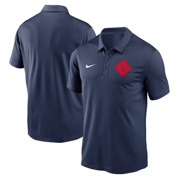 Men's Cleveland Guardians Navy Polo T-Shirt