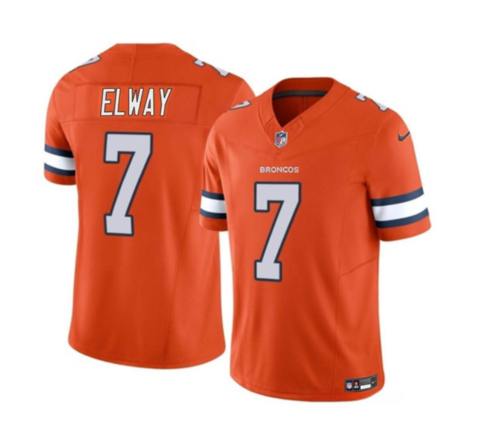 Men's Denver Broncos #7 John Elway Orange 2023 F.U.S.E. Vapor Untouchable Stitched Jersey