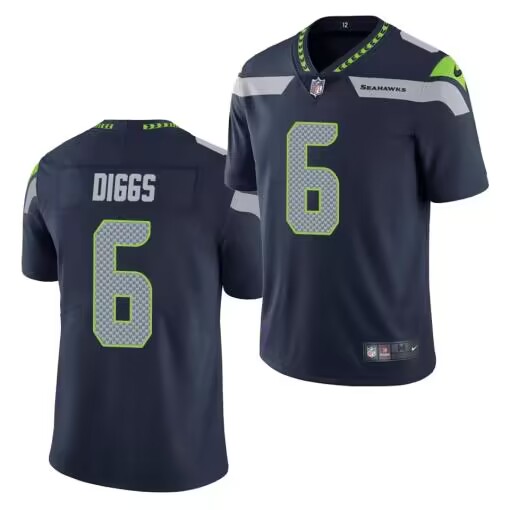 Men's Seattle Seahawks #6 Quandre Diggs Navy Vapor Untouchable Limited Stitched Jersey Men's Seattle Seahawks #6 Quandre Diggs Navy Vapor Untouchable Limited Stitched Jersey