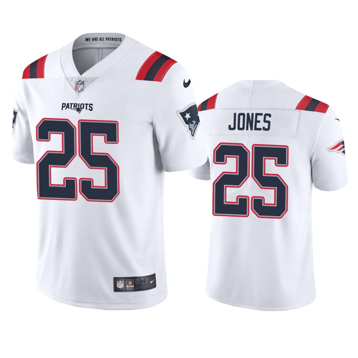 Men's New England Patriots #25 Marcus Jones White Vapor Untouchable Limited Stitched Jersey Men's New England Patriots #25 Marcus Jones White Vapor Untouchable Limited Stitched Jersey