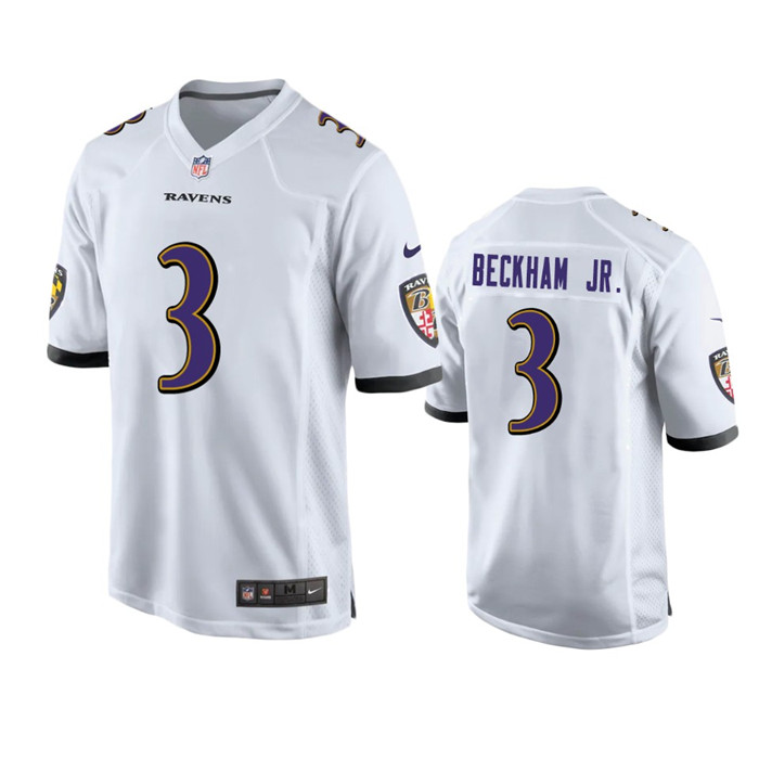 Men's Baltimore Ravens #3 Odell Beckham Jr. White Game Jersey Men's Baltimore Ravens #3 Odell Beckham Jr. White Game Jersey Men's Baltimore Ravens #3 Odell Beckham Jr. White Game Jersey Men's Baltimore Ravens #3 Odell Beckham Jr. White Game Jersey