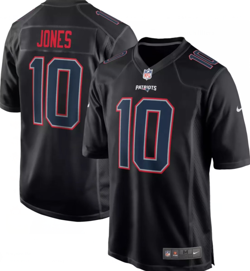 Men's New England Patriots #10 Mac Jones Black Stitched Football Jersey Men's New England Patriots #10 Mac Jones Black Stitched Football Jersey