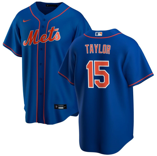 Men's New York Mets #15 Tyrone Taylor Blue Cool Base Stitched Baseball Jersey Men's New York Mets #15 Tyrone Taylor Blue Cool Base Stitched Baseball Jersey