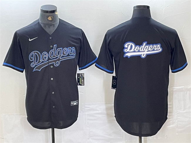 Men's Los Angeles Dodgers Team Big Logo Black Fashion Stitched Baseball Jersey 001 Men's Los Angeles Dodgers Team Big Logo Black Fashion Stitched Baseball Jersey 001