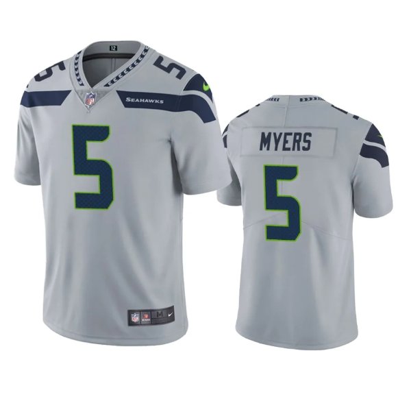 Men's Seattle Seahawks #5 Jason Myers Grey Vapor Untouchable Limited Stitched Jersey Men's Seattle Seahawks #5 Jason Myers Grey Vapor Untouchable Limited Stitched Jersey