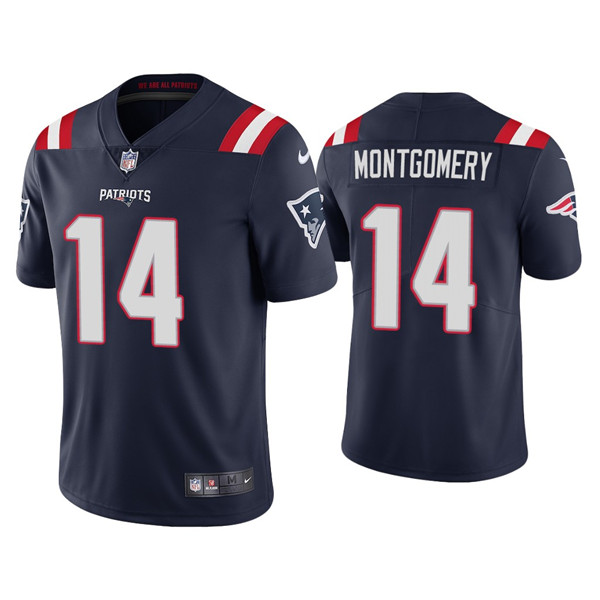Men's New England Patriots #14 Ty Montgomery Navy Vapor Untouchable Limited Stitched Jersey Men's New England Patriots #14 Ty Montgomery Navy Vapor Untouchable Limited Stitched Jersey