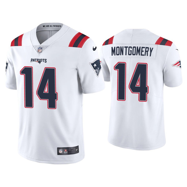 Men's New England Patriots #14 Ty Montgomery White Vapor Untouchable Limited Stitched Jersey Men's New England Patriots #14 Ty Montgomery White Vapor Untouchable Limited Stitched Jersey
