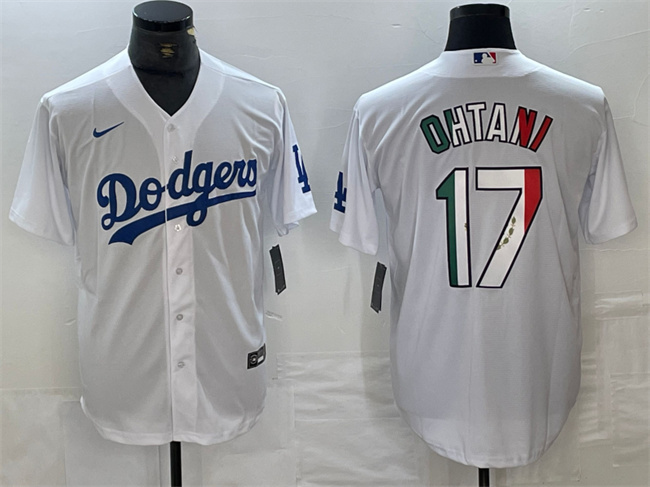 Men's Los Angeles Dodgers #17 Shohei Ohtani Stitched White Cool Base Baseball Jersey Men's Los Angeles Dodgers #17 Shohei Ohtani Stitched White Cool Base Baseball Jersey