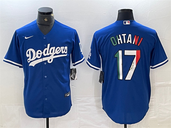Men's Los Angeles Dodgers #17 Shohei Ohtani Stitched Blue Cool Base Baseball Jersey Men's Los Angeles Dodgers #17 Shohei Ohtani Stitched Blue Cool Base Baseball Jersey