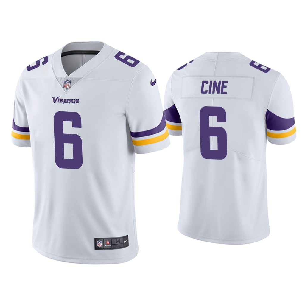 Men's Minnesota Vikings #6 Lewis Cine White Vapor Untouchable Stitched Jersey Men's Minnesota Vikings #6 Lewis Cine White Vapor Untouchable Stitched Jersey