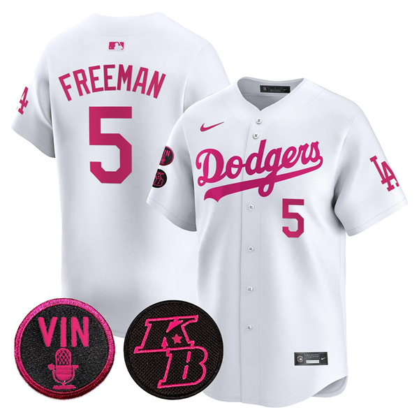 Men's Los Angeles Dodgers #5 Freddie Freeman White 2026 Mother’s Day Vapor Premier Limited Stitched Baseball Jersey Men's Los Angeles Dodgers #5 Freddie Freeman White 2026 Mother’s Day Vapor Premier Limited Stitched Baseball Jersey