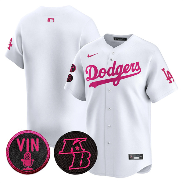 Men's Los Angeles Dodgers Blank White 2026 Mother’s Day Vapor Premier Limited Stitched Baseball Jersey Men's Los Angeles Dodgers Blank White 2026 Mother’s Day Vapor Premier Limited Stitched Baseball Jersey