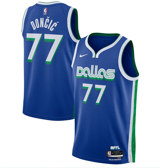 Youth Dallas Mavericks #77 Luka Doncic Blue City Edition Stitched Basketball Jersey Youth Dallas Mavericks #77 Luka Doncic Blue City Edition Stitched Basketball Jersey