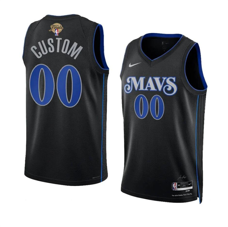 Men's Dallas Mavericks Active Player Custom Black 2024 Finals City Edition Stitched Basketball Jersey Men's Dallas Mavericks Active Player Custom Black 2024 Finals City Edition Stitched Basketball Jersey