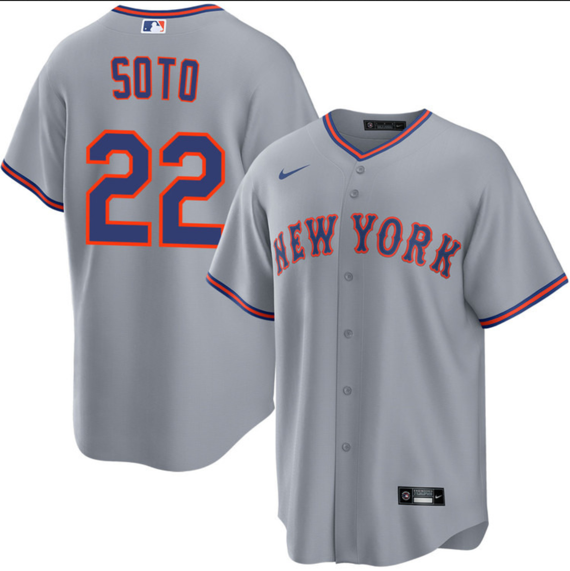 Men's New York Mets #22 Juan Soto Grey 2025 Limited Stitched Baseball Jersey