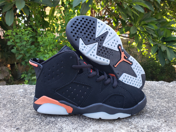 Youth Running weapon Air Jordan 6 Black Shoes 001