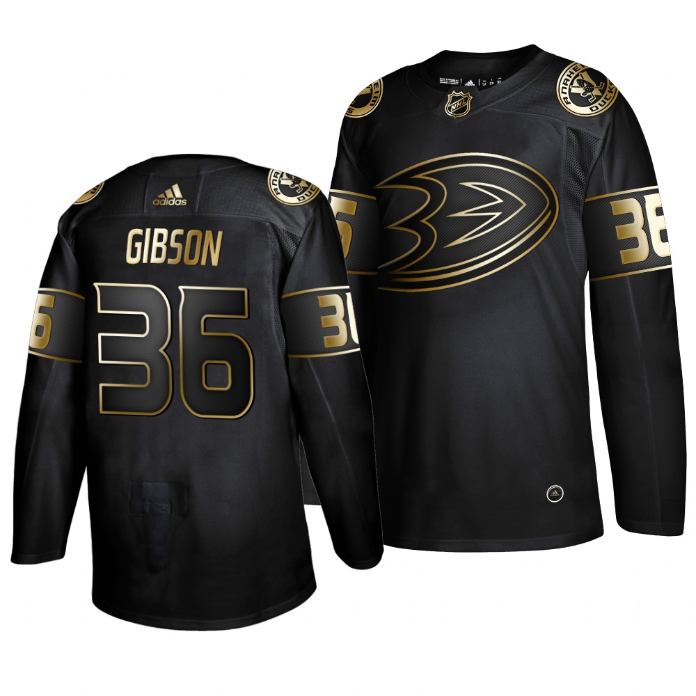 Adidas Ducks #36 John Gibson Men's 2019 Black Golden Edition Authentic Stitched NHL Jersey Adidas Ducks #36 John Gibson Men's 2019 Black Golden Edition Authentic Stitched NHL Jersey