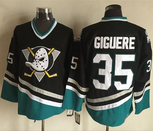 Ducks #35 Jean-Sebastien Giguere Purple/Turquoise CCM Throwback Stitched NHL Jersey Ducks #35 Jean-Sebastien Giguere Purple/Turquoise CCM Throwback Stitched NHL Jersey