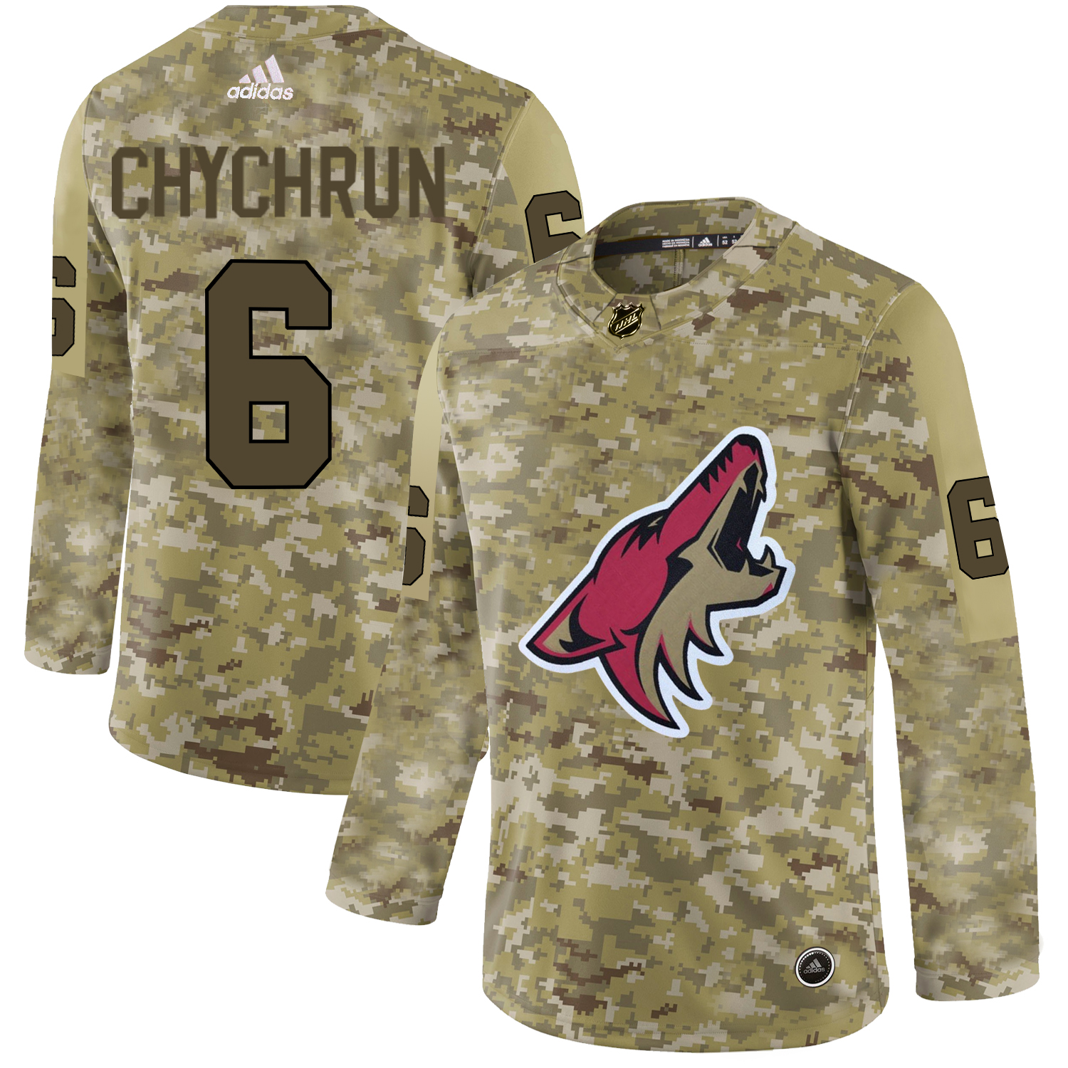 Adidas Coyotes #6 Jakob Chychrun Camo Authentic Stitched NHL Jersey Adidas Coyotes #6 Jakob Chychrun Camo Authentic Stitched NHL Jersey