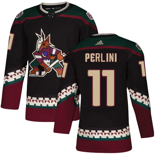 Adidas Coyotes #11 Brendan Perlini Black Alternate Authentic Stitched NHL Jersey Adidas Coyotes #11 Brendan Perlini Black Alternate Authentic Stitched NHL Jersey
