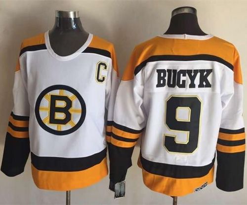 Bruins #9 Johnny Bucyk Yellow/White CCM Throwback Stitched NHL Jersey Bruins #9 Johnny Bucyk Yellow/White CCM Throwback Stitched NHL Jersey