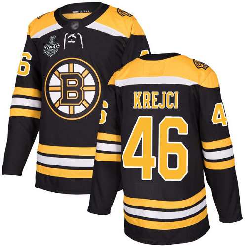 Adidas Bruins #46 David Krejci Black Home Authentic Stanley Cup Final Bound Stitched NHL Jersey
