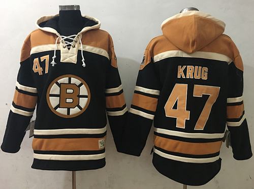 Bruins #47 Torey Krug Black Sawyer Hooded Sweatshirt Stitched NHL Jersey Bruins #47 Torey Krug Black Sawyer Hooded Sweatshirt Stitched NHL Jersey