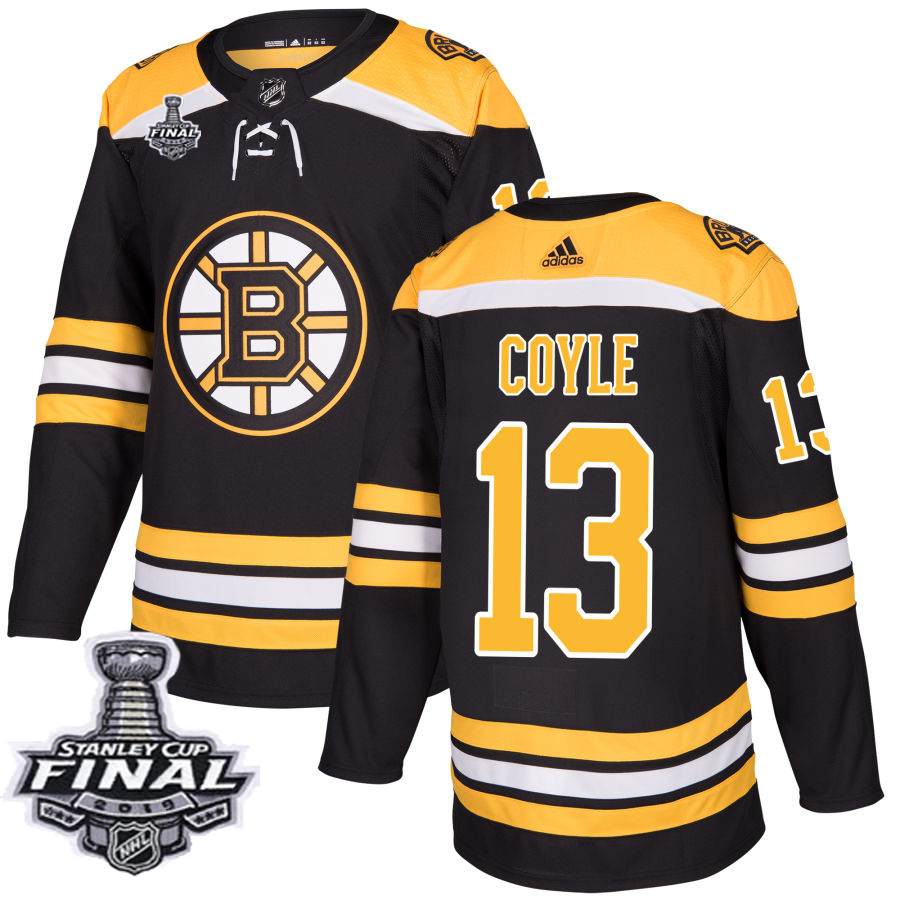 Adidas Bruins #13 Charlie Coyle Black Home Authentic 2019 Stanley Cup Final Stitched NHL Jersey Adidas Bruins #13 Charlie Coyle Black Home Authentic 2019 Stanley Cup Final Stitched NHL Jersey
