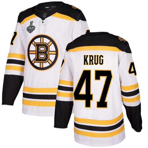 Adidas Bruins #47 Torey Krug White Road Authentic Stanley Cup Final Bound Stitched NHL Jersey Adidas Bruins #47 Torey Krug White Road Authentic Stanley Cup Final Bound Stitched NHL Jersey
