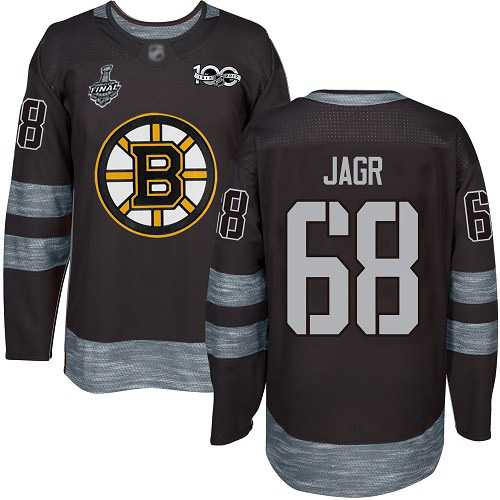 Adidas Bruins #68 Jaromir Jagr Black 1917-2017 100th Anniversary Stanley Cup Final Bound Stitched NHL Jersey