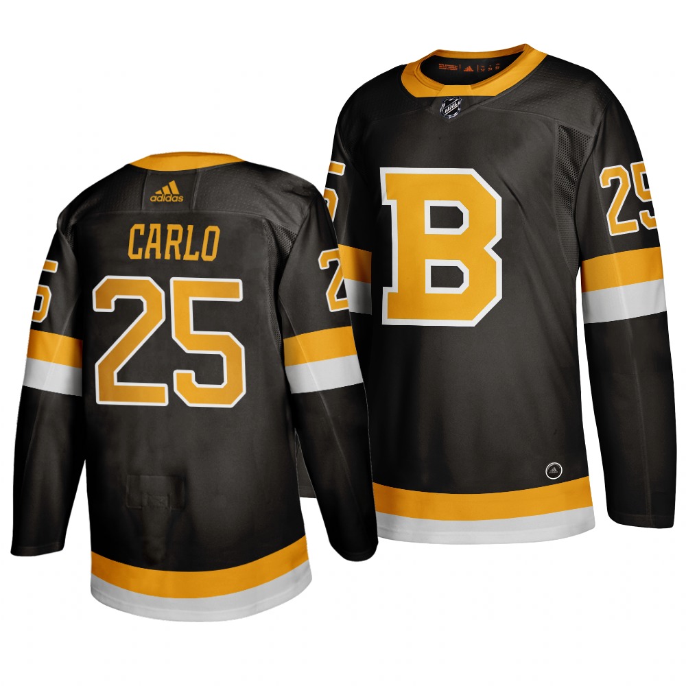 Adidas Boston Bruins #25 Brandon Carlo Black 2019-20 Authentic Third Stitched NHL Jersey
