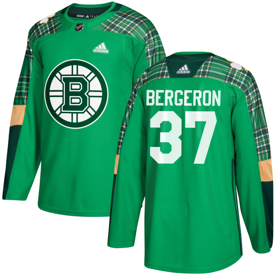 Adidas Bruins #37 Patrice Bergeron adidas Green St. Patrick's Day Authentic Practice Stitched NHL Jersey Adidas Bruins #37 Patrice Bergeron adidas Green St. Patrick's Day Authentic Practice Stitched NHL Jersey