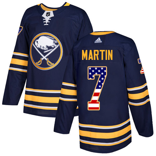 Adidas Sabres #7 Rick Martin Navy Blue Home Authentic USA Flag Stitched NHL Jersey Adidas Sabres #7 Rick Martin Navy Blue Home Authentic USA Flag Stitched NHL Jersey