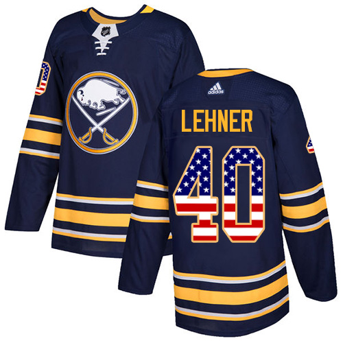 Adidas Sabres #40 Robin Lehner Navy Blue Home Authentic USA Flag Stitched NHL Jersey Adidas Sabres #40 Robin Lehner Navy Blue Home Authentic USA Flag Stitched NHL Jersey