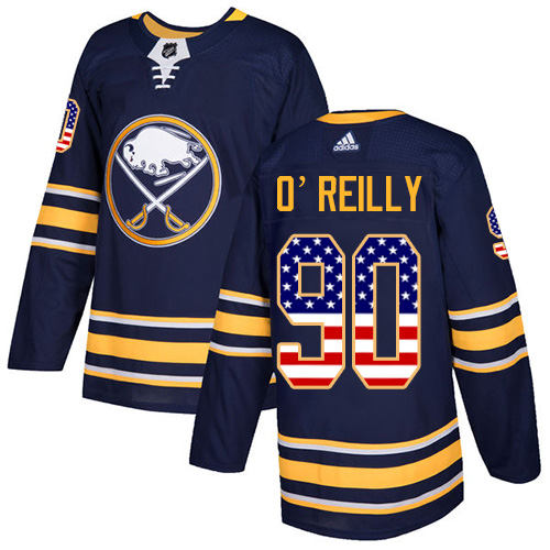 Adidas Sabres #90 Ryan O'Reilly Navy Blue Home Authentic USA Flag Stitched NHL Jersey Adidas Sabres #90 Ryan O'Reilly Navy Blue Home Authentic USA Flag Stitched NHL Jersey