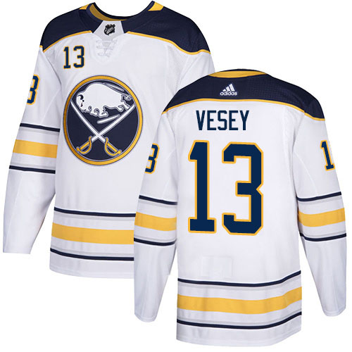 Adidas Sabres #13 Jimmy Vesey White Road Authentic Stitched NHL Jersey Adidas Sabres #13 Jimmy Vesey White Road Authentic Stitched NHL Jersey