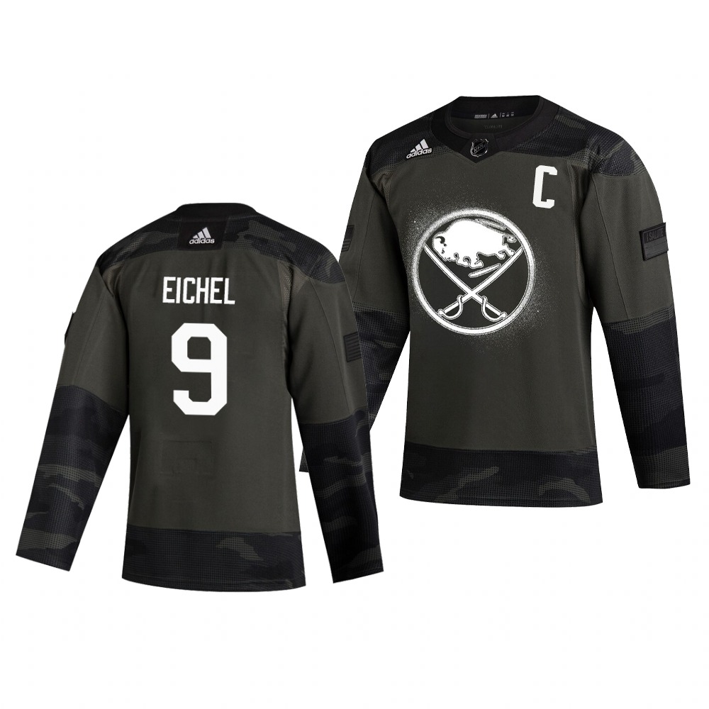 Buffalo Sabres #9 Jack Eichel Adidas 2019 Veterans Day Men's Authentic Practice NHL Jersey Camo Buffalo Sabres #9 Jack Eichel Adidas 2019 Veterans Day Men's Authentic Practice NHL Jersey Camo