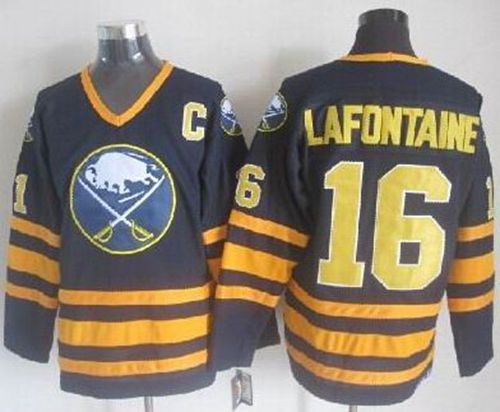 Sabres #16 Pat Lafontaine Navy Blue CCM Throwback Stitched NHL Jersey Sabres #16 Pat Lafontaine Navy Blue CCM Throwback Stitched NHL Jersey