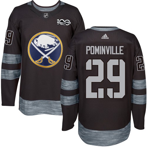 Adidas Sabres #29 Jason Pominville Black 1917-2017 100th Anniversary Stitched NHL Jersey Adidas Sabres #29 Jason Pominville Black 1917-2017 100th Anniversary Stitched NHL Jersey