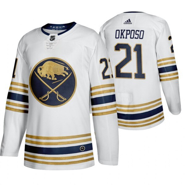Buffalo Sabres #21 Kyle Okposo White 50th Anniversary Third 2019-20 Jersey Buffalo Sabres #21 Kyle Okposo White 50th Anniversary Third 2019-20 Jersey