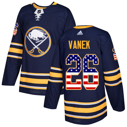 Adidas Sabres #26 Thomas Vanek Navy Blue Home Authentic USA Flag Stitched NHL Jersey Adidas Sabres #26 Thomas Vanek Navy Blue Home Authentic USA Flag Stitched NHL Jersey