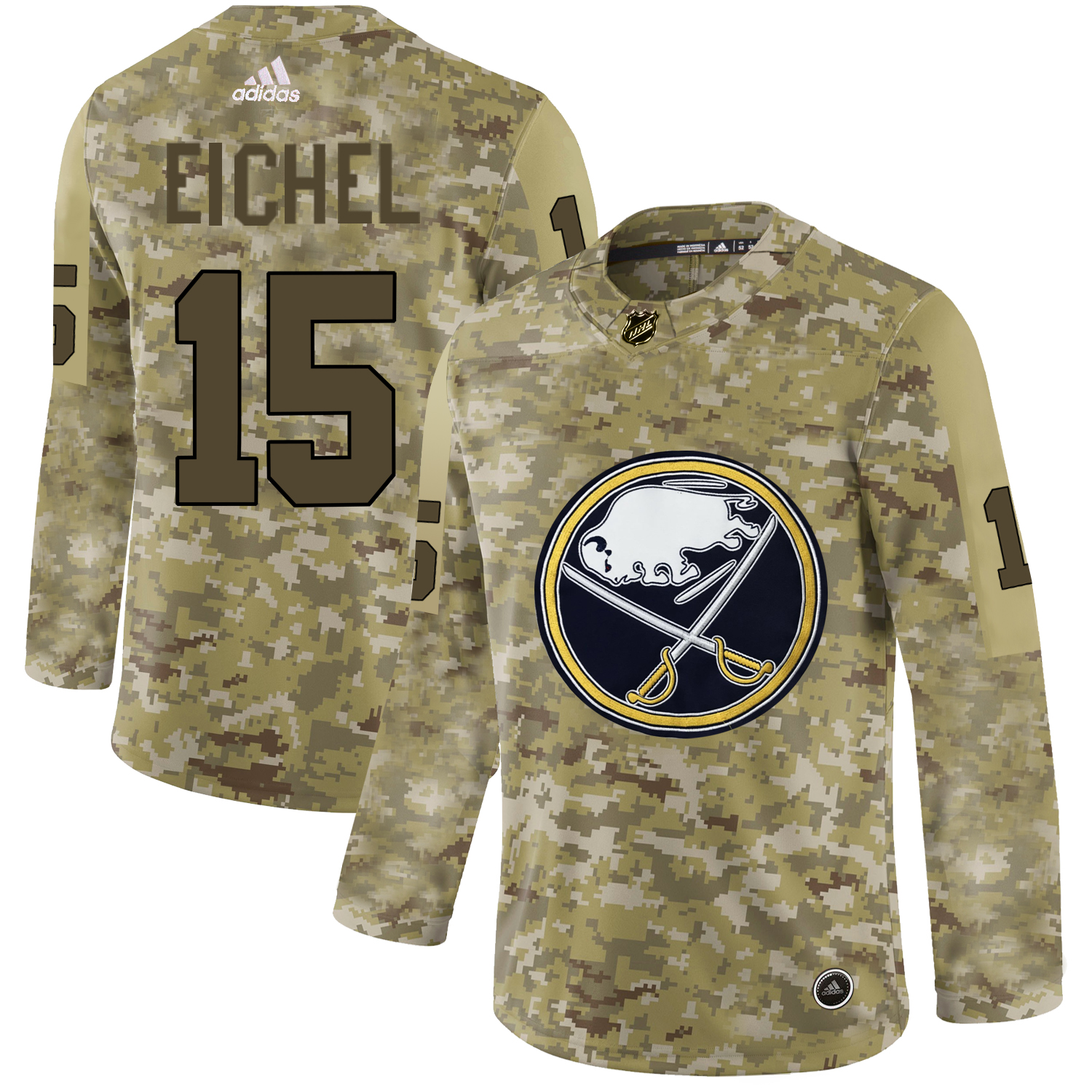 Adidas Sabres #15 Jack Eichel Camo Authentic Stitched NHL Jersey Adidas Sabres #15 Jack Eichel Camo Authentic Stitched NHL Jersey