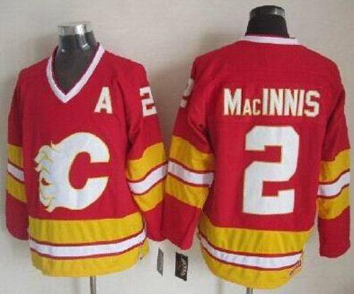 Flames #2 Al MacInnis Red CCM Throwback Stitched NHL Jersey Flames #2 Al MacInnis Red CCM Throwback Stitched NHL Jersey